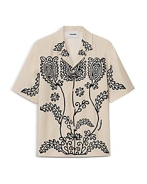 Nanushka Bodil Button Front Floral Camp Shirt