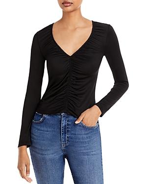 Aqua Ruched Long Sleeve Top - 100% Exclusive