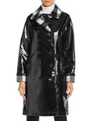 Jane Post Double-breasted Front Slicker Raincoat