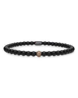 Roberto Demeglio 18k Rose Gold & Matte Black Ceramic Bracelet With Champagne Diamonds
