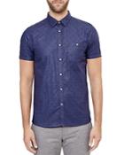 Ted Baker Gotgame Dobby Regular Fit Button Down Shirt