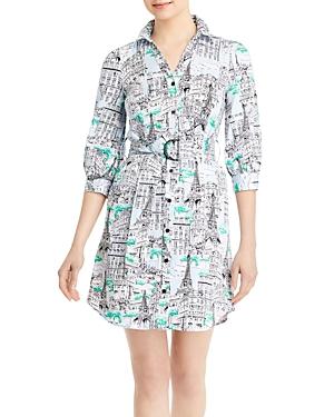 Karl Lagerfeld Paris Parisian Print Shirt Dress