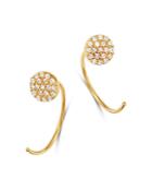 Moon & Meadow 14k Yellow Gold Diamond Pave Threader Earrings - 100% Exclusive