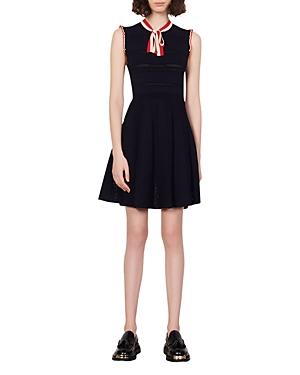 Sandro Fidelia Tie Neck Dress