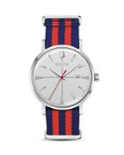 Bulova Aerojet Classic Red-and-blue Striped Mesh Strap Watch, 39mm