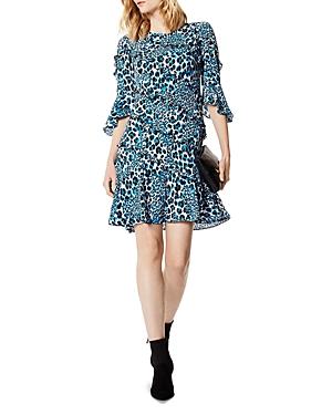Karen Millen Ruffled Leopard Print Dress