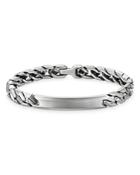 David Yurman Sterling Silver Curb Chain Link Id Bracelet
