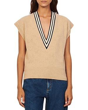 Sandro Flo Wool & Cashmere Short Sleeve Sweater