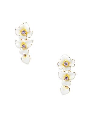 Kate Spade New York Precious Pansy Enamel Ear Crawler Earrings