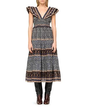 Sea Ivette Printed Smocked Midi Dress