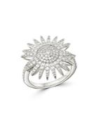 Bloomingdale's Diamond Starburst Statement Ring In 14k White Gold, 1 Ct. T.w. - 100% Exclusive