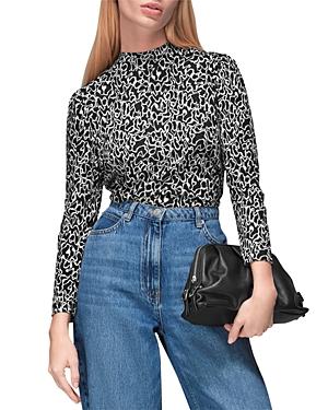 Whistles Swirl Print High Neck Top