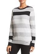 Donna Karan New York Striped Crewneck Sweater