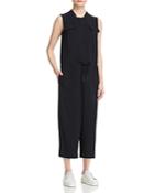 Dkny Pure Cropped Drawstring Jumpsuit