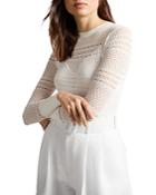 Ted Baker Cette Lace Stitch Cropped Sweater