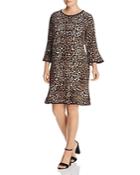 Michael Michael Kors Plus Leopard-print Bell-sleeve Dress