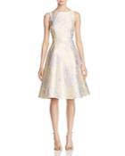 Adrianna Papell Floral Jacquard Dress