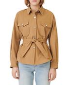Maje Baki Canvas Tie Belt Jacket