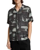 Allsaints Night Sky Camp Collar Short Sleeve Shirt