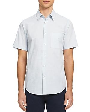 Theory Irving Regular Fit Column Short Sleeve Button-down Shirt