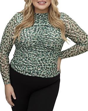Maree Pour Toi Plus Abstract Print Blouse