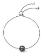 Bloomingdale's Dyed Black Cultured Freshwater Pearl Bolo Bracelet In 14k White Gold, 9mm - 100% Exclusive
