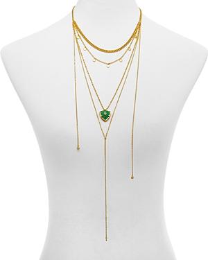 Jules Smith Curb & Chain Trillion Disc Necklace, 16