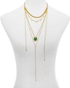Jules Smith Curb & Chain Trillion Disc Necklace, 16