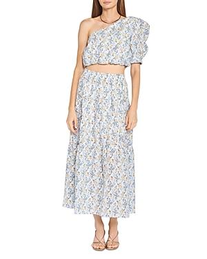 En Saison Floral Asymmetric Blouse