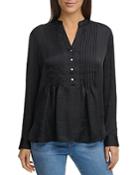 Dkny Demi Pleated Long Sleeve Top