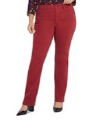 Nydj Plus Marilyn Straight Leg Jeans In Boysenberry Reactive