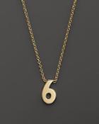 Zoe Chicco 14k Yellow Gold Number Necklace, 16