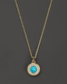 Ippolita 18k Lollipop Mini Pendant Necklace In Turquoise With Diamonds, 16-18