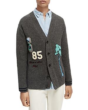 Scotch & Soda Embroidered Badge Cardigan Sweater