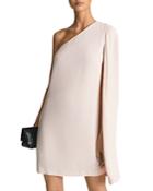 Reiss Samantha One Shoulder Cape Mini Dress