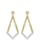 Lagos 18k White & Yellow Gold Signature Caviar Diamond Drop Earrings - 100% Exclusive
