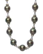Lagos 18k Gold And Sterling Silver Luna Cultured Tahitian Pearl Necklace, 18