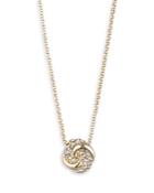 Ralph Lauren Pave Knot Pendant Necklace, 16