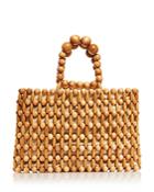 Cult Gaia Cora Large Top Handle Wooden Handbag