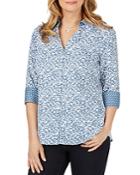 Foxcroft Mary Wrinkle-free Printed Top