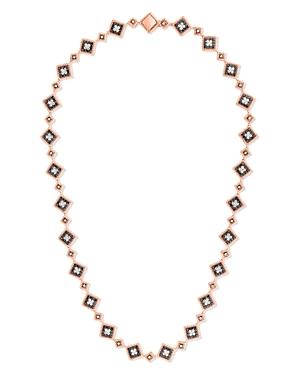 Roberto Coin 18k Rose Gold Palazzo Ducale Black & White Diamond Statement Necklace, 16