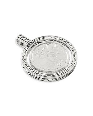 John Hardy Sterling Silver Classic Chain Hammered Spin Disc Pendant
