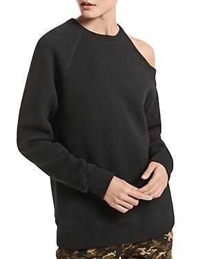 Michael Kors Asymmetric Cutout Sleeve Sweater