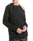 Michael Kors Asymmetric Cutout Sleeve Sweater