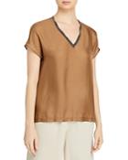 Fabiana Filippi Silk V-neck Top