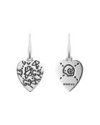 Gucci Sterling Silver Gucci Ghost Heart Earrings