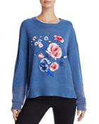 En Creme Embroidered-floral Sweater