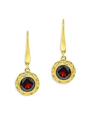 Bloomingdale's Garnet Drop Earrings In 14k Yellow Gold - 100% Exclusive