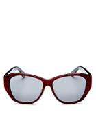 Saint Laurent Mirrored Square Sunglasses, 55mm