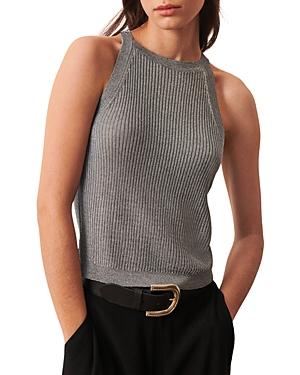 Ba & Sh Zichy Metallic Ribbed Top